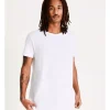 Kenji Hadspen Drop Shoulder Curved Tee White