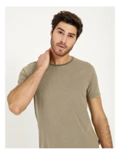 Maddox Kingscliff Snow Wash Tee Khaki