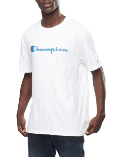 Champion Script Tee White