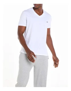 Coast Clothing Co Essential V Neck Tee In White