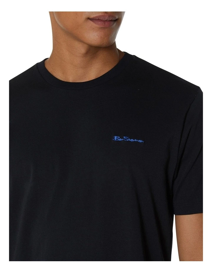 Ben Sherman Chest Embroidery Tee Black 2 Ben Sherman Chest Embroidery Tee Black - Image 2