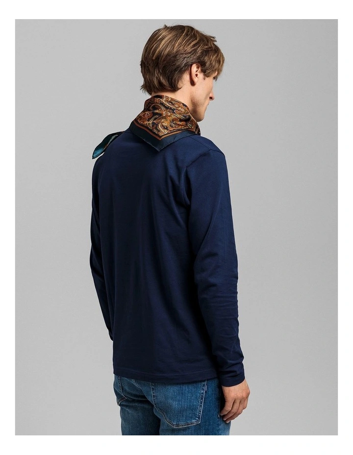 Gant Solid Long Sleeve T-Shirt In Navy - Image 2