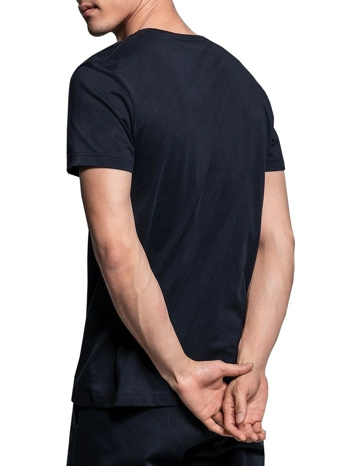 Gant Solid Short Sleeve T-Shirt In Black - Image 2
