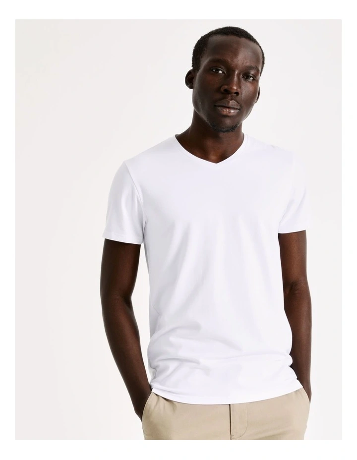 Blaq Tenerife V-Neck Tee White
