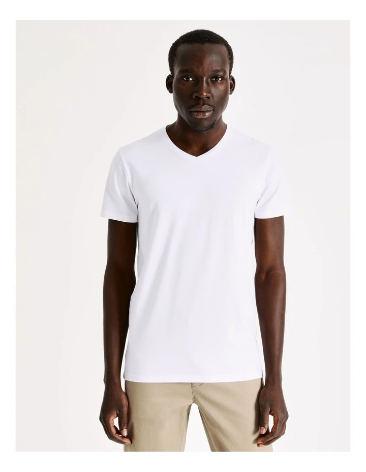 Blaq Tenerife V-Neck Tee White - Image 2