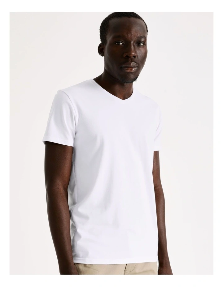 Blaq Tenerife V-Neck Tee White - Image 5