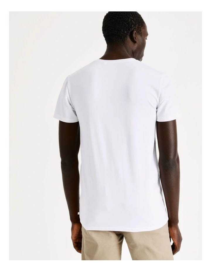 Blaq Tenerife V-Neck Tee White - Image 6