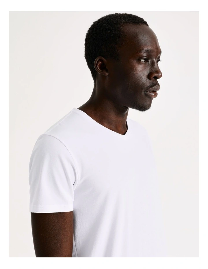 Blaq Tenerife V-Neck Tee White - Image 7