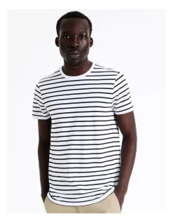 Blaq London Stripe Tee Black