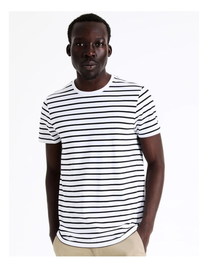 Blaq London Stripe Tee Black