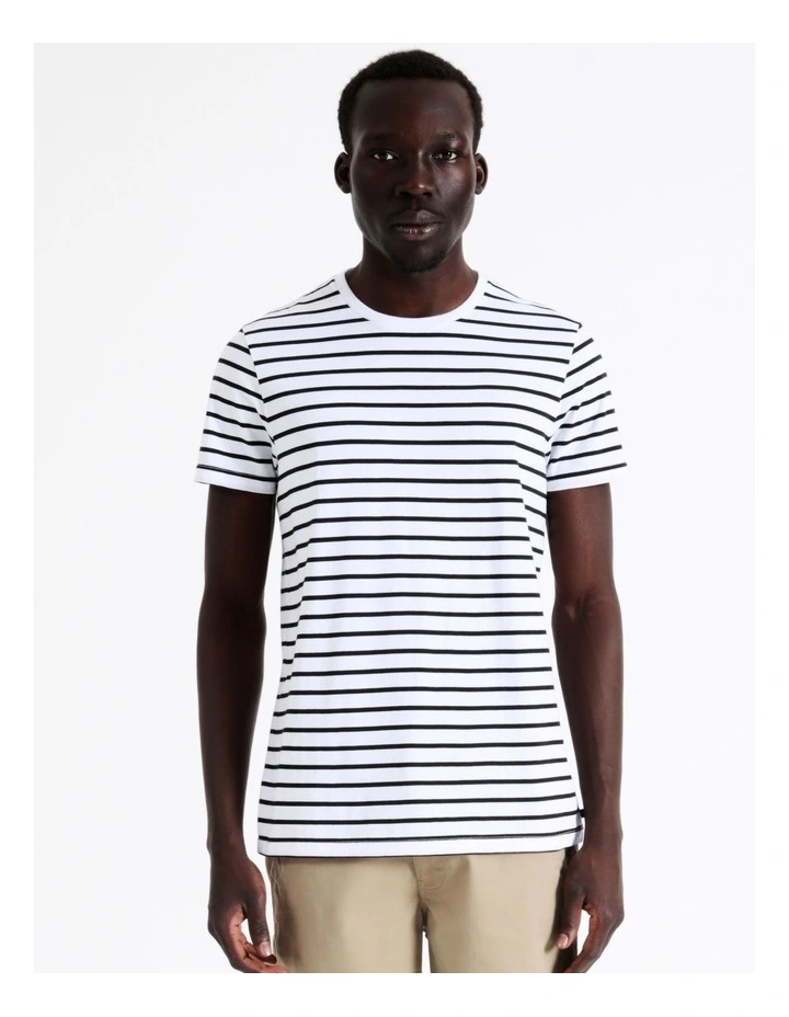 Blaq London Stripe Tee Black - Image 4