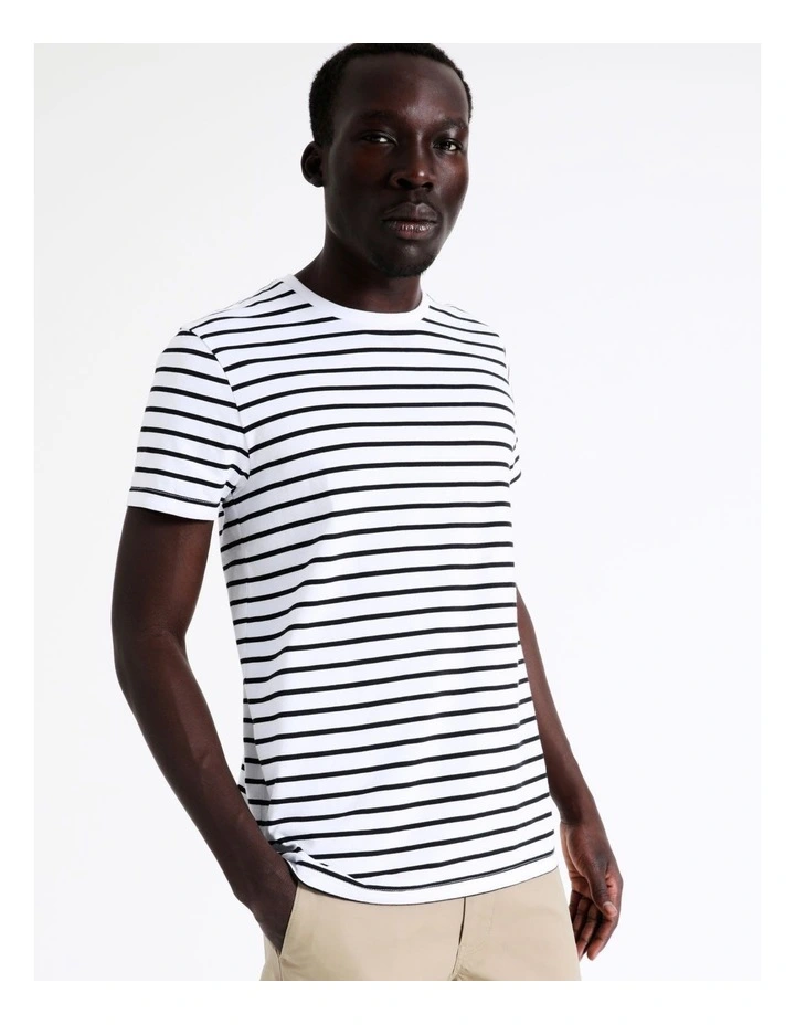 Blaq London Stripe Tee Black - Image 6