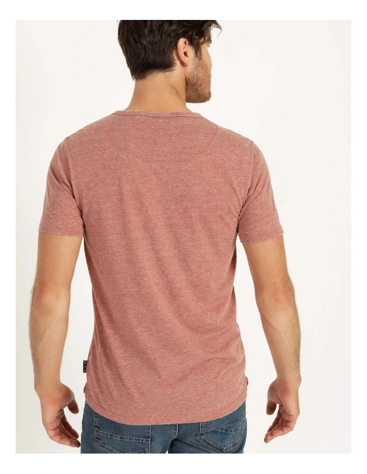 Maddox Hudson Short Sleeve Henley Red - Image 3