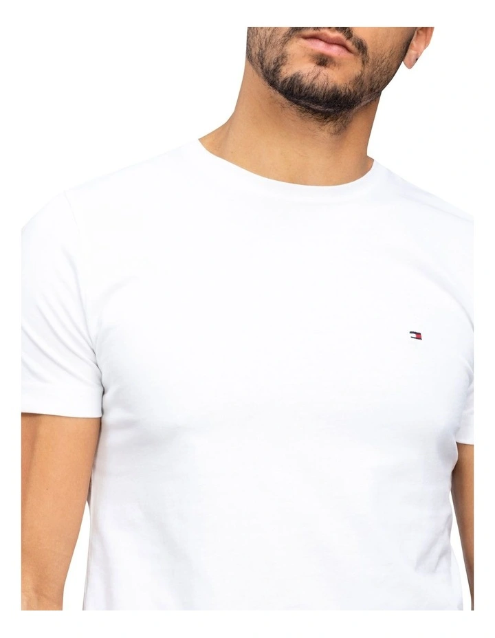 Tommy Hilfiger Essential Cotton Tee In White - Image 4