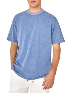 Industrie The Del Sur Acid Wash Tee In Ocean