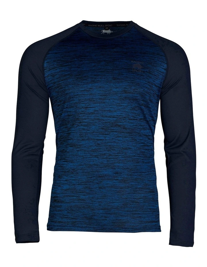 Raging Bull Performance Long Sleeve T-Shirt Navy - Image 3