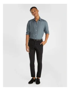Yd. West Hampton Pure Linen Long Sleeve Shirt Teal -Nena & Pasadena Sales 845656570 7 720x928