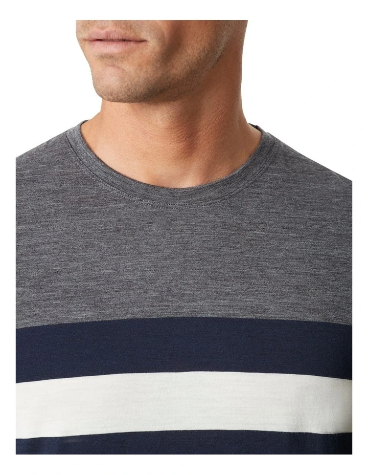 MJ Bale Wee Jasper Merino Long Sleeve T-Shirt In Navy 3 MJ Bale Wee Jasper Merino Long Sleeve T-Shirt In Navy - Image 3