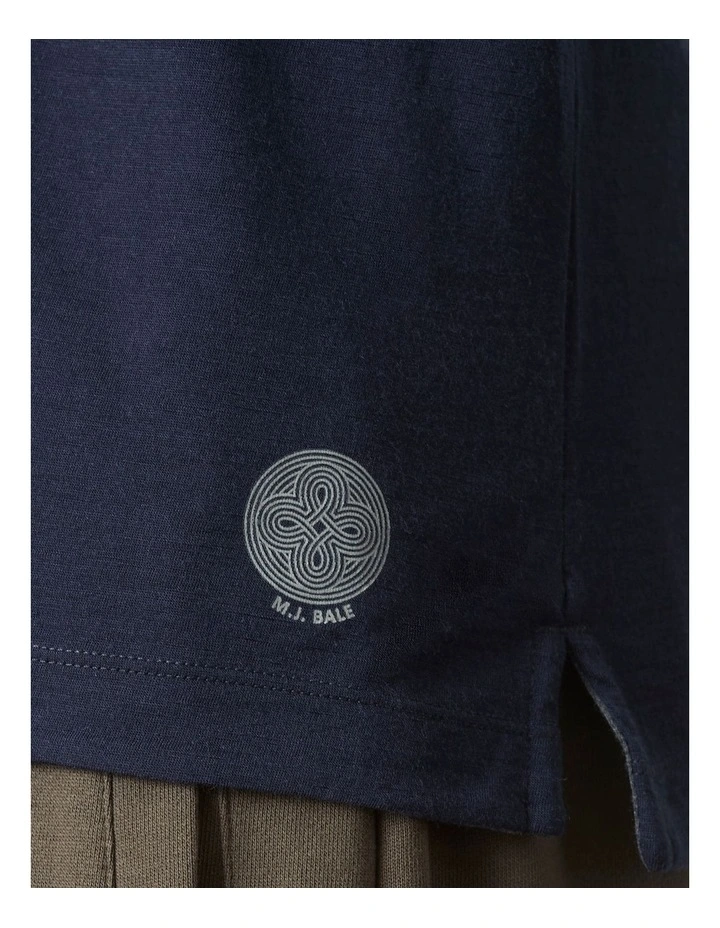 MJ Bale Wee Jasper Merino Long Sleeve T-Shirt In Navy 5 MJ Bale Wee Jasper Merino Long Sleeve T-Shirt In Navy - Image 5