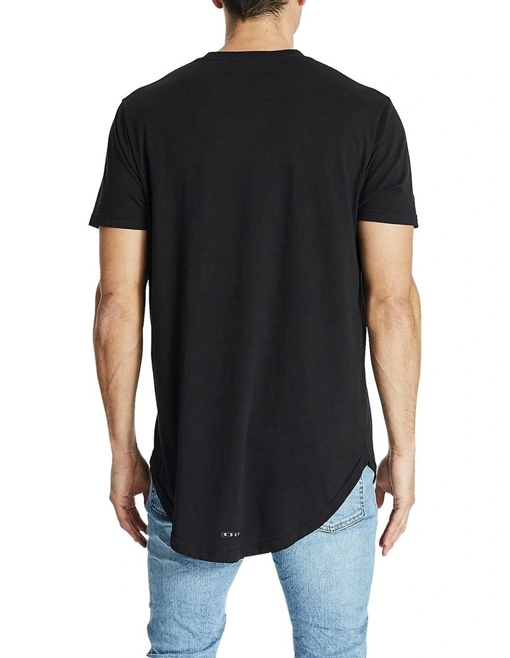 KSCY Essential Curved Hem Tee Black - Image 2