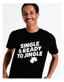 Jack & Jones Jingle Short Sleeve Xmas Tee Black