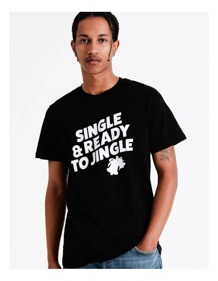 Jack & Jones Jingle Short Sleeve Xmas Tee Black - Image 2