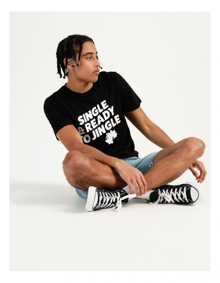 Jack & Jones Jingle Short Sleeve Xmas Tee Black - Image 7