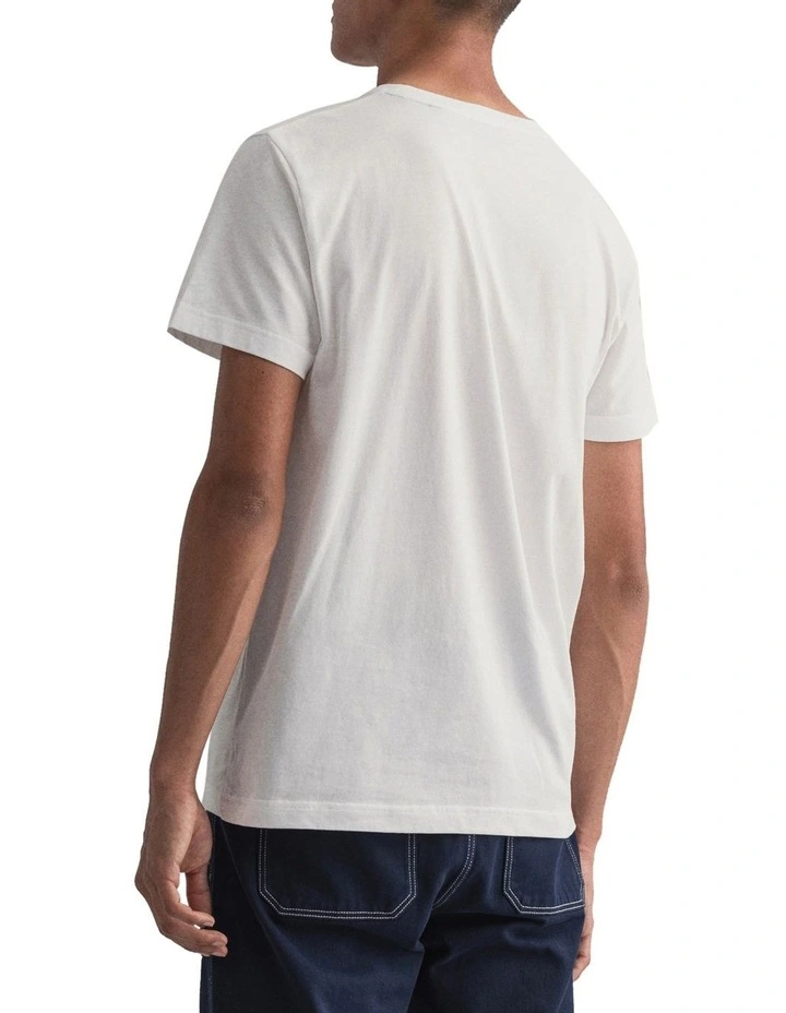 Gant Archive Shield Short Sleeve T-Shirt White - Image 2
