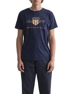 Gant Archive Shield Short Sleeve T-Shirt Blue