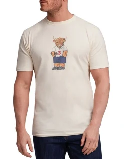 Raging Bull Bull Sketch T-Shirt Cream