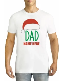 TWIDLA Personalised T-Shirts Men's Christmas Dad Cotton T-Shirt White