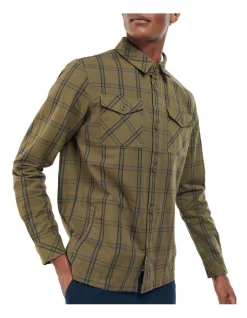 Barbour Essential Tattersall Overshirt Ivy Green