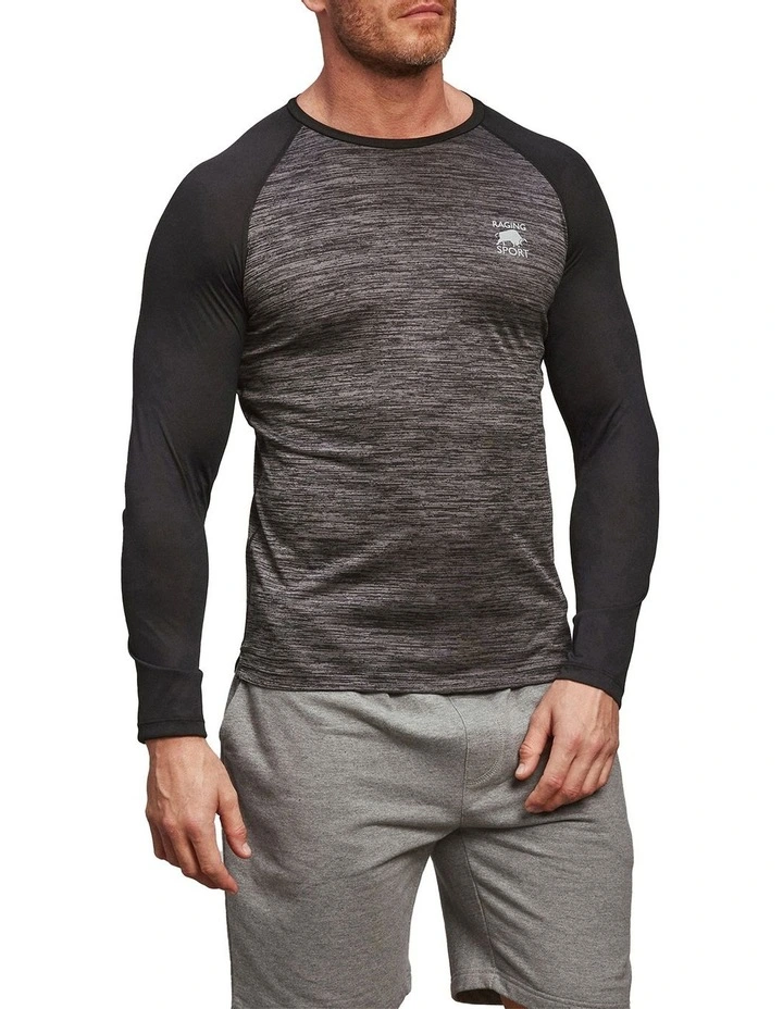 Raging Bull RB Sport Performance Long Sleeve T-Shirt In Black