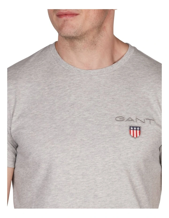 Gant Medium Shield T-Shirt Grey - Image 3