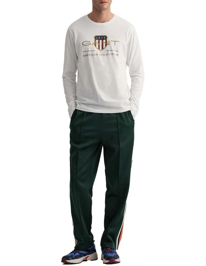 Gant Archive Shield Long Sleeve T-Shirt White - Image 4