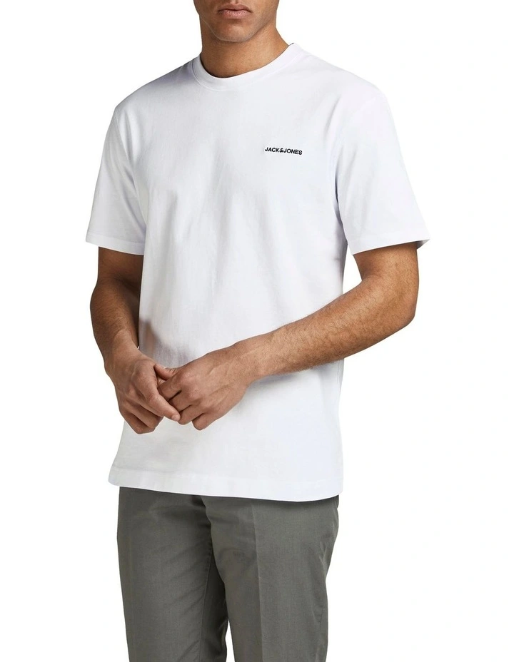 Jack & Jones Relaxed Organic Cotton Corp Tee In White