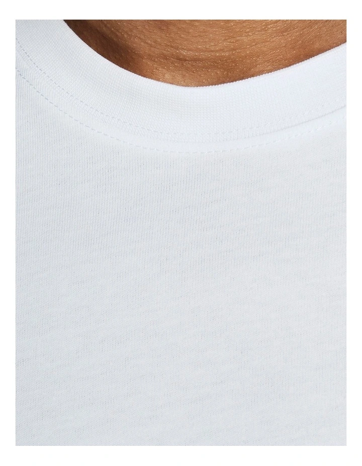 Jack & Jones Relaxed Organic Cotton Corp Tee In White - Image 4