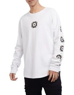 Silent Theory Bulk Long Sleeve Tee In White