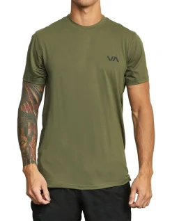 RVCA Sport Vent Short Sleeve T-Shirt In Green