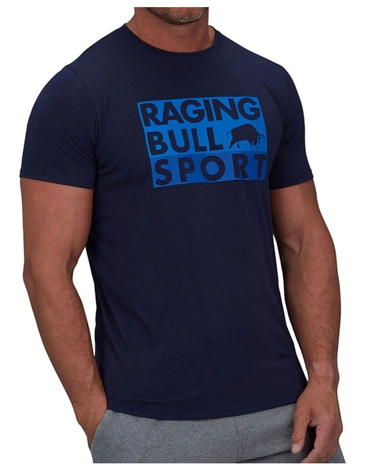 Raging Bull RB Sport Casual T-Shirt In Navy
