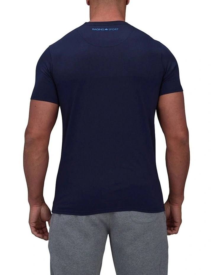Raging Bull RB Sport Casual T-Shirt In Navy - Image 2