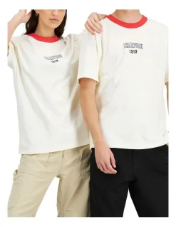 Champion Collegiate Heritage Tee In Chalk White