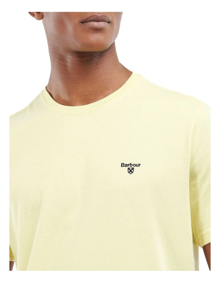 Barbour Sports Tee In Lemon Zest - Image 4