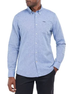 Barbour Nelson Tailored Long Sleeve Shirt Blue