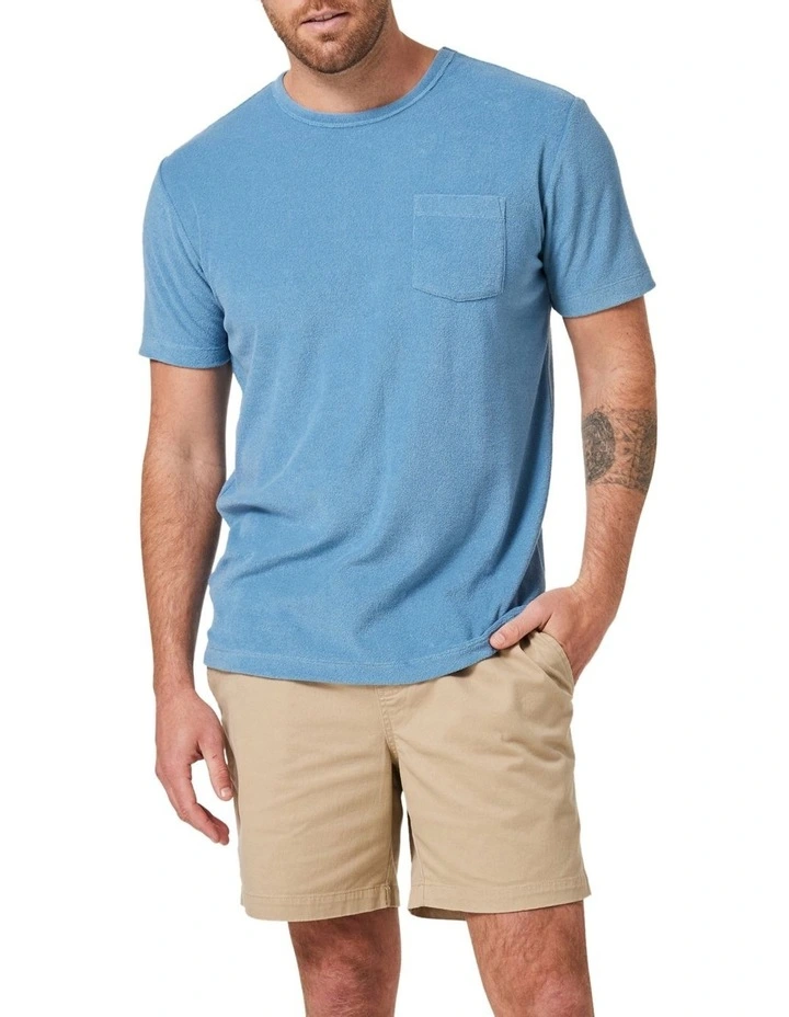 Blazer Brooks Terry Cotton Tee In Blue