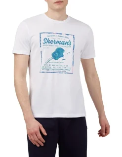 Ben Sherman Vintage Ice Cream Tee In White