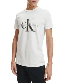 Calvin Klein Jeans Core Monogram Slim Tee In Bright White