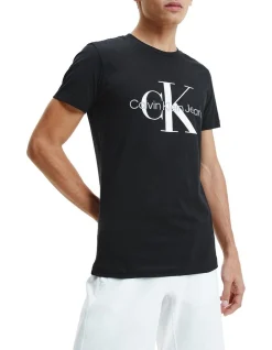 Calvin Klein Jeans Core Monogram Slim Tee In CK Black