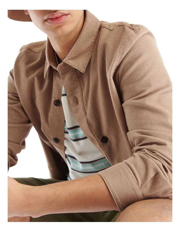 Barbour Kettleness Overshirt In Brown - Image 6