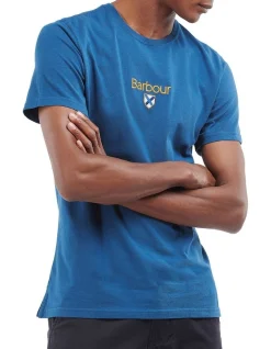 Barbour Emblem Tee In Deep Blue